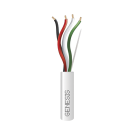 Bobina de 305 Metros / Cable de Cobre / 4x18 AWG / Riser / Para Interior / Color Blanco / Para Aplicaciones de Alarmas de Intrusión/Control de Acceso/ Automatización / Interfonos y Tv Porteros