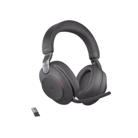 Jabra Evolve2 85, Auricular stereo versión MS con cancelación de ruido activa, dongle USB-A indicador de ocupado (Busylight)(28599-999-999)