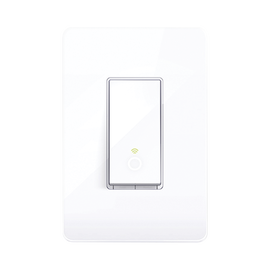 Interruptor Inteligente Wi-Fi, 100 - 120V~, 50/60Hz, 15.0A, compatible con Amazon Alexa y Google Assistant, color blanco.