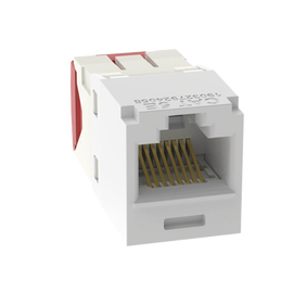 Conector Jack RJ45 Estilo TG, Mini-Com, Categoría 5e, de 8 posiciones y 8 cables, Color Blanco