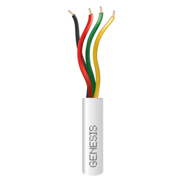 Bobina de 305 Metros / Alambre de Cobre / 4x22 AWG / Riser / Para Interior / Color Blanco/ Para Aplicaciones de Alarmas de Intrusión / Sistemas de Automatización.
