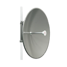 Antena direccional de 4 ft, 5.1 a 7.1 GHz, Ganancia 36 dBi, Conectores SMA, Polarización doble, incluye montaje para torre o mástil
