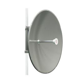 Antena direccional de 4 ft, 5.1 a 7.1 GHz, Ganancia 36 dBi, Conectores RP-SMA Hembra, Polarización doble, incluye montaje para torre o mástil