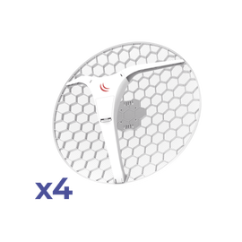 (LHG XL 5 ac 4 Pack) CPE y PtP en 5GHz  802.11 a/n/ac con Antena de Rejilla de 27dBi. 