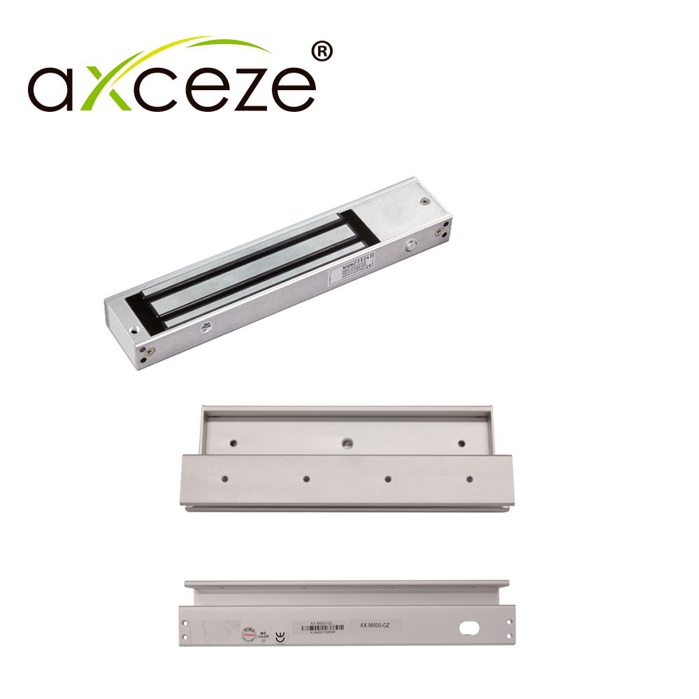 MGZ620 KIT CON 1x CHAPA MAGNETICA AX-M620T + 1x BRACKET TIPO GZ AX-M620-GZ PARA PUERTA DE VIDRIO/TEMPORIZADOR