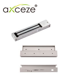 MGZ620 KIT CON 1x CHAPA MAGNETICA AX-M620T + 1x BRACKET TIPO GZ AX-M620-GZ PARA PUERTA DE VIDRIO/TEMPORIZADOR