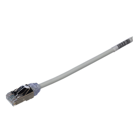 Patch Cord Cat6A, Diametro Reducido 28 AWG, Blindado S/FTP, CM/LS0H, 2 m, Color Gris
