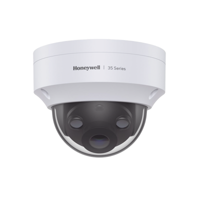 Domo IP 3 Megapixel / Lente 2.8 mm / 40 mts IR / NDAA / ONVIF / Exterior IP66 / Antivandalico IK10 / Ultra Baja Iluminación / H.265 / PoE / Serie 35 / Honeywell Security