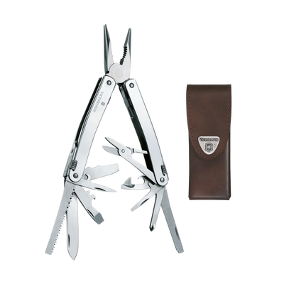 Navaja Victorinox Multiherramienta  Spirit X con 24 Funciones, Incluye funda de Piel