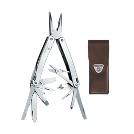 Navaja Victorinox Multiherramienta  Spirit X con 24 Funciones, Incluye funda de Piel