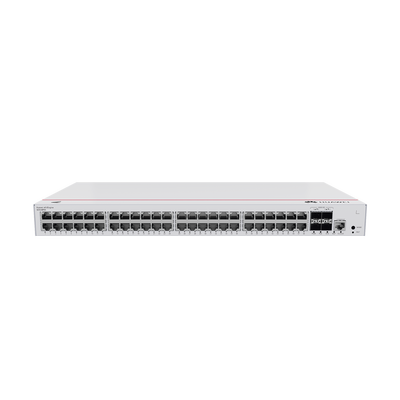 Switch Gigabit Administrable PoE Capa 3 / 48 puertos 10/100/1000 Mbps (PoE) / 4 Puertos SFP+ Uplink / 380W / PoE Perpetuo / iStack / Administración Nube Gratis