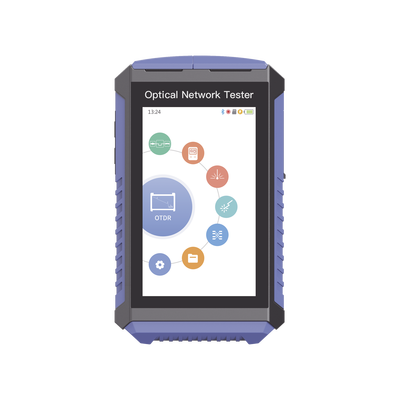 Mini OTDR Touch para pruebas en enlaces fibra Óptica Activos (Prueba de Fibra Viva) /  Longitud de Onda en 1625nm / Integra Función OPM / Integra Función VFL / Mapeo de Cables RJ45 / Recargable