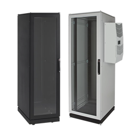 Gabinete de Telecomunicaciones ProLine V/D, 700 mm de Ancho, 800 mm de Profundidad, Compatible Con Aire Acondicionado Tipo G28, 42 UR, Color Gris Claro