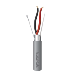 Bobina de 305 Metros de Cable / 2x16 AWG / Blindado / Tipo CMR-CL3R-FPLR-FT4 / Color Gris / Aplicaciones de alarmas de intrusión/Control de Acceso/ Automatización / Interfonos y Tv Porteros.