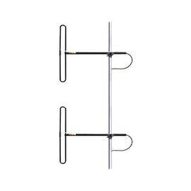 Antena Base de 2 Dipolos para 138-174 MHz, 3 dB de Ganancia, N Macho