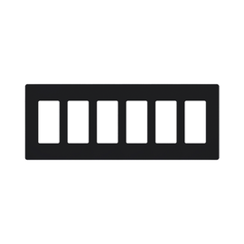 Placa 6 espacios pata dimmer o apagadores Lutron
