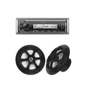 Kit de estéreo con Bluetooth KMR-M332BT | más Par de bocinas KFC-1613MRB