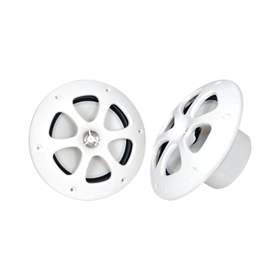 Par de altavoces fabricado en grado marinos en color blanco de 6.5