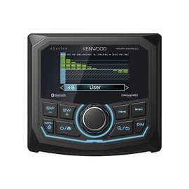 Estéreo marino sumergible IP66, con pantalla de 2.7 pulgadas, conexión Bluetooth, iluminación multicolor variable, con entrada USB