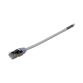 Patch Cord Cat6A, Diametro Reducido 28 AWG, Blindado S/FTP, CM/LS0H, 1 m, Color Gris