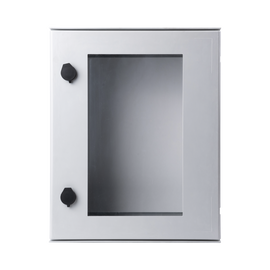 Gabinete de Poliéster IP65 Puerta Transparente, Uso en Intemperie (400 x 500 x 200 mm) con Placa Trasera Interior (Incluye Chapa y Llave).