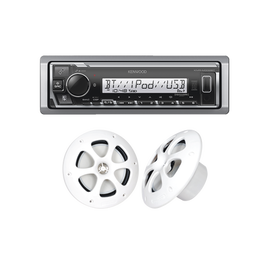 Kit de estéreo con Bluetooth KMR-M332BT |  más Par de bocinas KFC-1613MRW