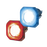 Lámpara Oculta de LED de bajo perfil color dual rojo azul