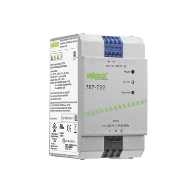 Fuente de alimentación; ECO; monofásico; Tensión de salida 24V DC; Corriente de salida 5A; DC-OK LED; 4,00 mm²