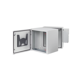 Gabinete Industrial ProTek de Puerta Sólida, Protección NEMA Tipo 4/12/4X; IP66; IK10, Abatible, Fabricado en Acero, 12 UR, Color Gris Claro