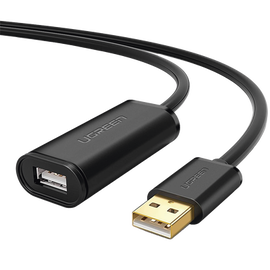 Cable de Extensión Activo USB 2.0 / 30 Metros / Macho-Hembra / Booster individual FE1.1S incorporado / Velocidad de hasta 480 Mbps / Ideal para impresoras, consolas , Webcam, etc.