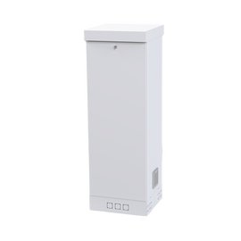 Gabinete para Piso, Capacidad 11 Unidades de Rack, 553mm de Ancho, 841mm de Profundidad, Doble puerta y Postes frontales e intermedios ajustables, Color Blanco