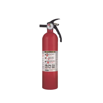 Extintor Desechable de Polvo Químico Seco │ Fuegos Clase A, B y C│ SOPORTE PLASTICO │ Paquete con 6 Piezas de 2.5 lb
