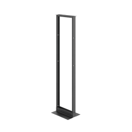 Rack de Dos Postes Estándar de 19 in, Rieles Numerados y Roscados #12-24, Fabricado en Aluminio, 45 Unidades de Rack, Color Negro