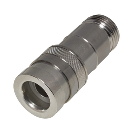 Conector N Hembra - Compresion, en linea para LMR-400, CNT-400, RG-8/U, RF-400, Plata/Oro/Teflón.