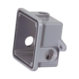 Caja trasera resistente a la intemperie,  metálica, gris, accesorio federal signal