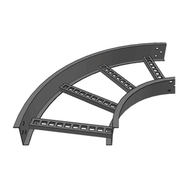 Curva Horizontal de Aluminio de 90° Perfil Z / Peralte 3 1/4