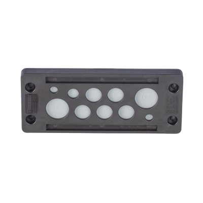 Pasacable de 10 Orificios de Marco Rectangular, IP65, 4.41