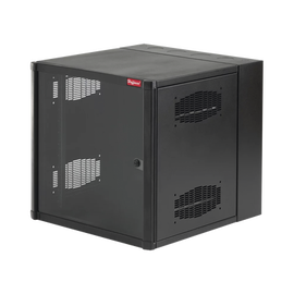 Gabinete AccessPlus de Montaje en Pared de 19in, Rieles Numerados y Roscados #10-32, Puerta con Ventana de Seguridad, 600 mm de Ancho, 637 mm de Profundidad, 12 UR, Color Negro