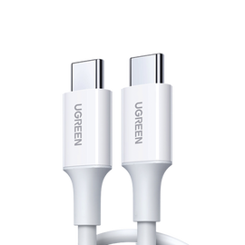 Cable USB-C a USB-C | 1 Metro | Carga Rápida de hasta 60W | Transferencia de datos de 480 Mbps | PD3.0 | QC 4.0/3.0/2.0 | FPC | AFC | Duradero y Flexible| Caja ABS | Cubierta de TPE | Color Blanco | 2 años de Garantía.