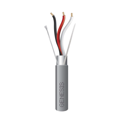 Bobina de 305 Metros de Cable / 3x16 AWG / Blindado / Tipo CMR-CL3R-FPLR-FT4 / Color Gris / Aplicaciones de alarmas de Intrusión/Control de Acceso/ Automatización / Interfonos y Tv Porteros.