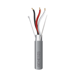Bobina de 305 Metros de Cable / 3x16 AWG / Blindado / Tipo CMR-CL3R-FPLR-FT4 / Color Gris / Aplicaciones de alarmas de Intrusión/Control de Acceso/ Automatización / Interfonos y Tv Porteros.