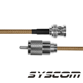 (1 pza) Jumper con cable LP142, conectores BNC Macho/UHF (PL-259) Macho.