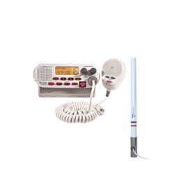 Kit de radio MRF45D | mas antena marina TX-5101-SYS fabricada en fibra de vidrio con base roscable de acero inoxidable
