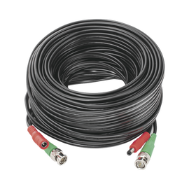 Cable coaxial ( BNC RG59 ) + Alimentación / SIAMÉS / 20 Metros / Aleación Cobre + Aluminio CCA / Para Cámaras 4K  / Uso interior y exterior