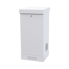 Gabinete para Piso, Capacidad, 20 Unidades de Rack, 553mm de Ancho, 1242mm de Profundidad, Doble puerta y Postes frontales e intermedios ajustables, Color Blanco