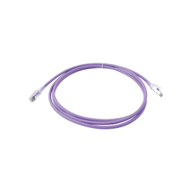 Patch Cord Z-MAX Cat6A S/FTP, CM/LS0H, 7ft, Color Violeta, Versión Bulk