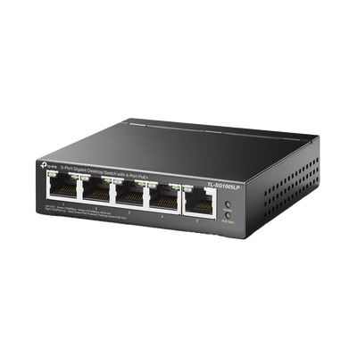 TP-Link TL-SG1005LP - V1 - conmutador - sin gestionar - 5 x 10/100/1000 (4 PoE+) - sobremesa, montaje en pared - PoE+ (40 W)