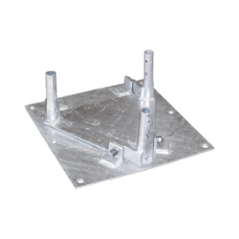 Base para Torre con Tramo 25G para Instalación en Concreto con Accesorio Abatible.