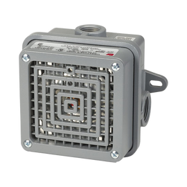 Bocina para lugares peligrosos Vibratone® con carcasa para exteriores Tipo 4X,  Certificado CSA Listado por UL y cUL para Clase I, División 2, Grupos A, B, C y D; Clase II, División 2, Grupos F y G; Clase III, 240 VCA, Color Negra
