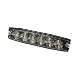 Luz Auxiliar de 6 LED, ámbar, SAE Clase I, lente transparente
